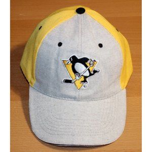 NHL Hockey Pittsburgh Penguins Snapback Hat Cap One Size Yellow Gray Adjustable